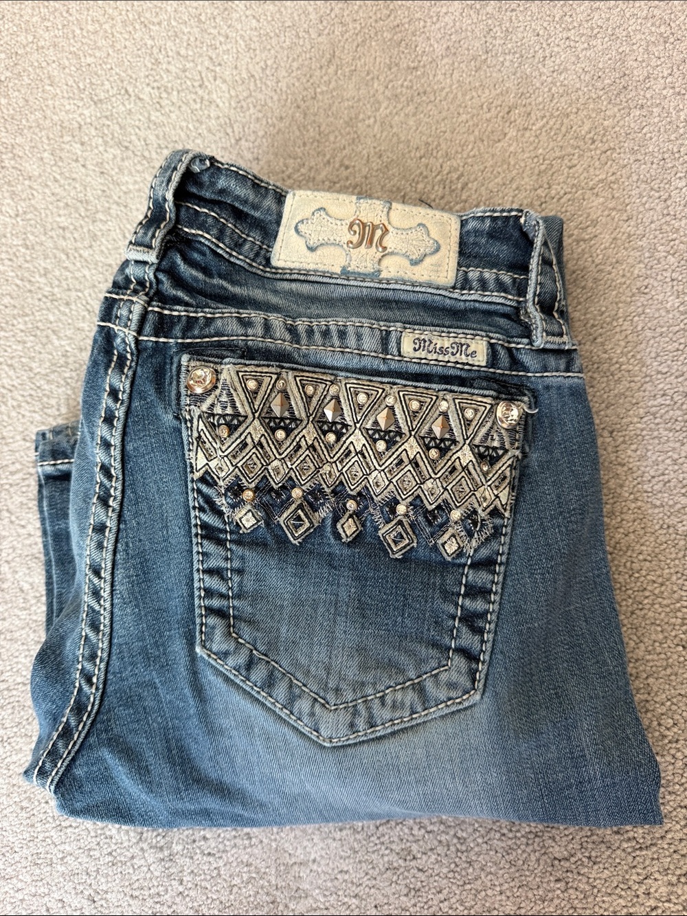 Miss Me Signature Boot 29 Embellished Boot Cut Jeans